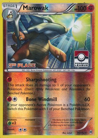 Marowak (78/162) (League Promo 3rd Place) [XY: BREAKthrough] | Good Games North