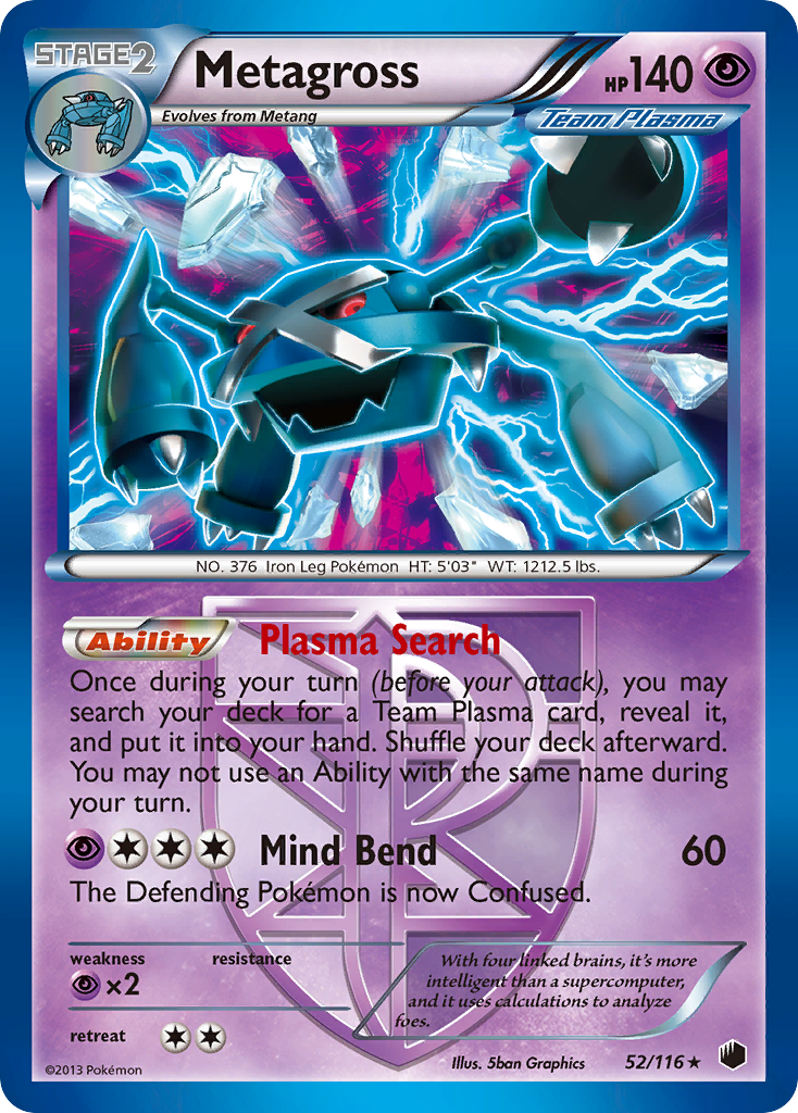 Metagross (52/116) [Black & White: Plasma Freeze] | Good Games North