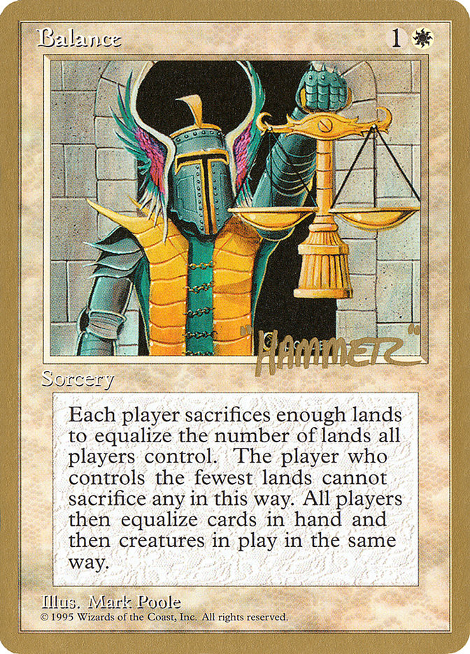 Balance (Shawn "Hammer" Regnier) [Pro Tour Collector Set] | Good Games North