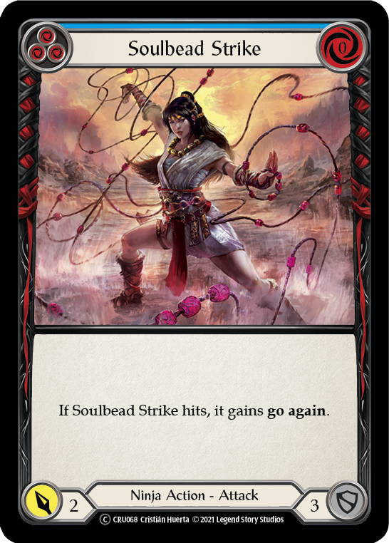 Soulbead Strike (Blue) [U-CRU068-RF] Unlimited Rainbow Foil | Good Games North