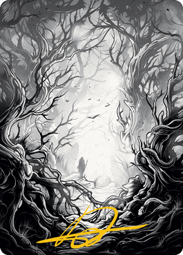 Forest 1 Art Card (Gold-Stamped Signature) [Innistrad: Midnight Hunt Art Series] | Good Games North
