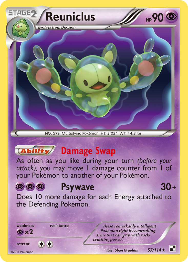 Reuniclus (57/114) [Black & White: Base Set] | Good Games North