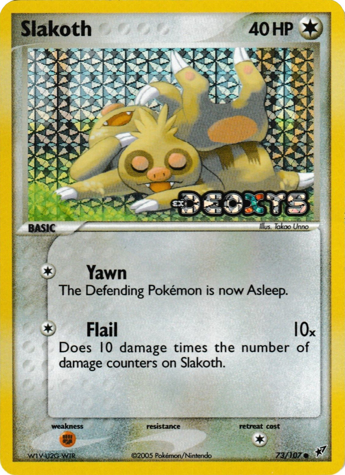 Slakoth (73/107) (Stamped) [EX: Deoxys] | Good Games North