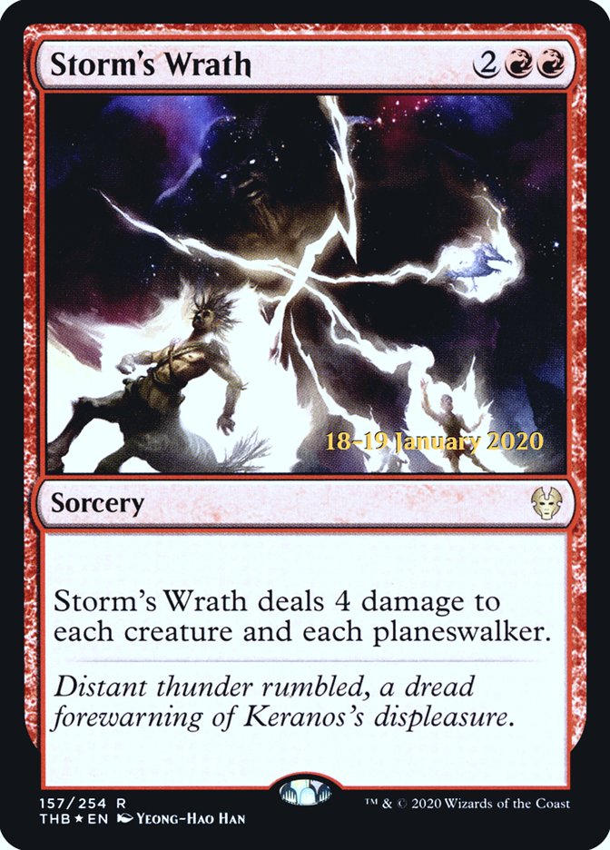 Storm's Wrath [Theros Beyond Death Prerelease Promos] | Good Games North