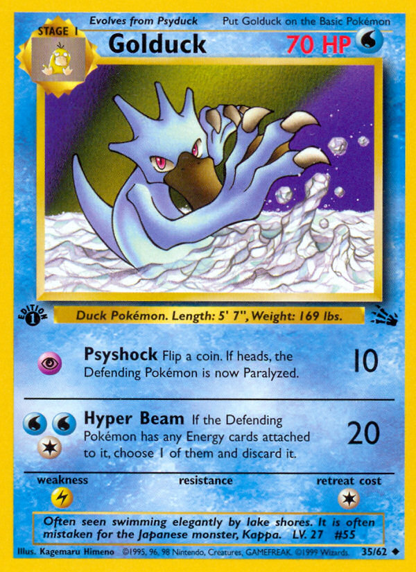 Golduck (35/62) [Fossil 1st Edition] | Good Games North