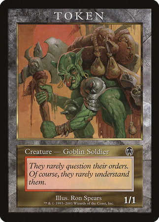 Goblin Soldier Token (Apocalypse) [Magic Player Rewards 2001] | Good Games North
