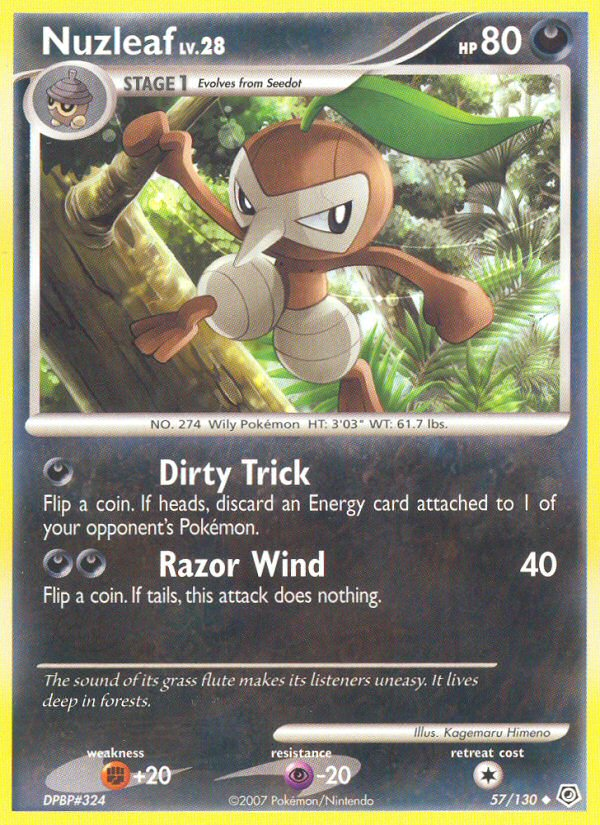 Nuzleaf (57/130) [Diamond & Pearl: Base Set] | Good Games North