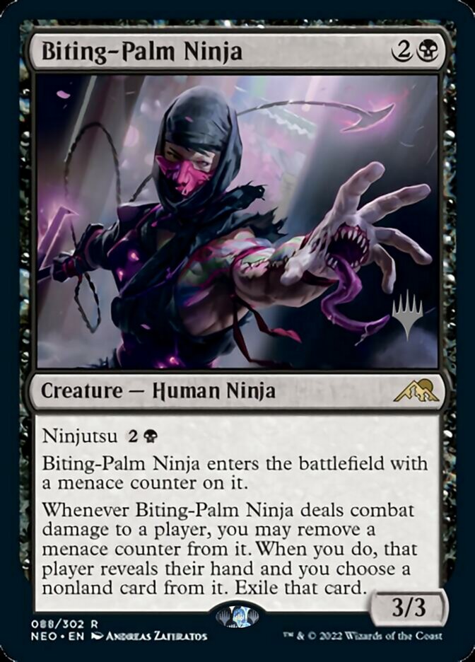 Biting-Palm Ninja (Promo Pack) [Kamigawa: Neon Dynasty Promos] | Good Games North