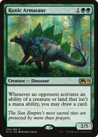 Runic Armasaur [Core Set 2019] | Good Games North