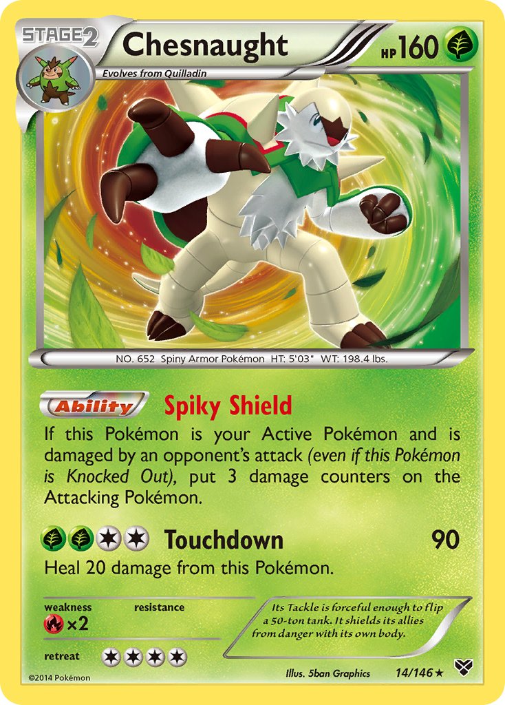 Chesnaught (14/146) (Cosmos Holo) (Blister Exclusive) [XY: Base Set] | Good Games North