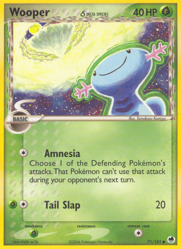 Wooper (71/101) (Delta Species) [EX: Dragon Frontiers] | Good Games North