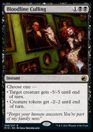 Bloodline Culling (Promo Pack) [Innistrad: Midnight Hunt Promos] | Good Games North