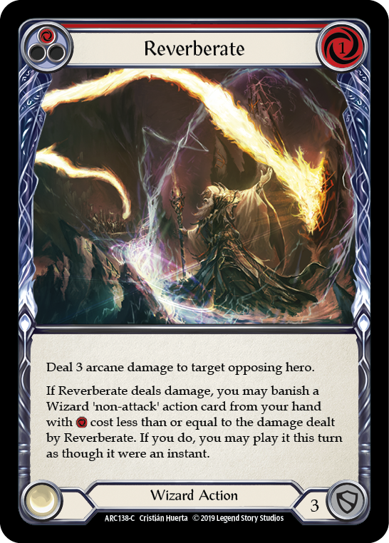 Reverberate (Red) [ARC138-C] 1st Edition Rainbow Foil | Good Games North