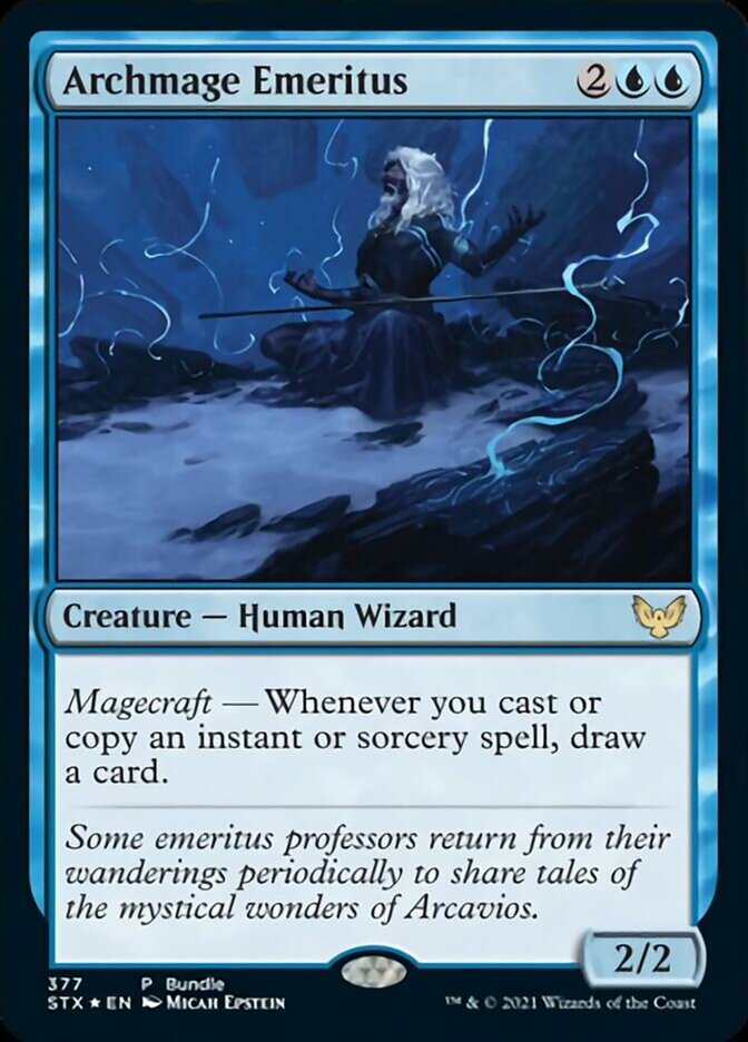 Archmage Emeritus (Bundle) [Strixhaven: School of Mages Promos] | Good Games North