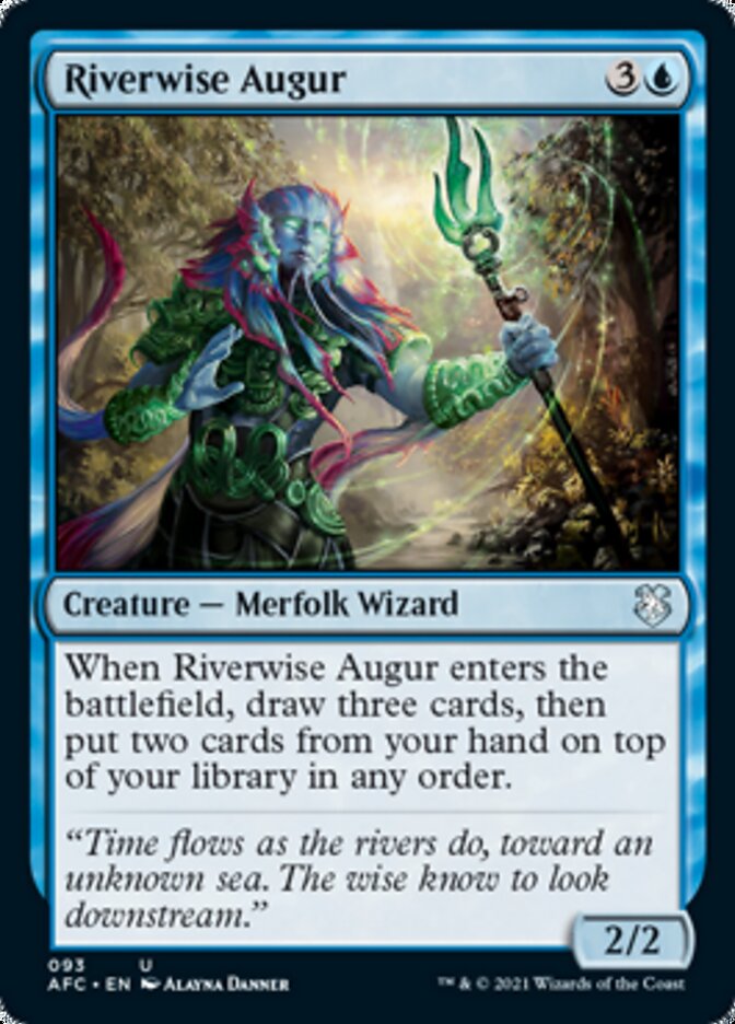 Riverwise Augur [Dungeons & Dragons: Adventures in the Forgotten Realms Commander] | Good Games North