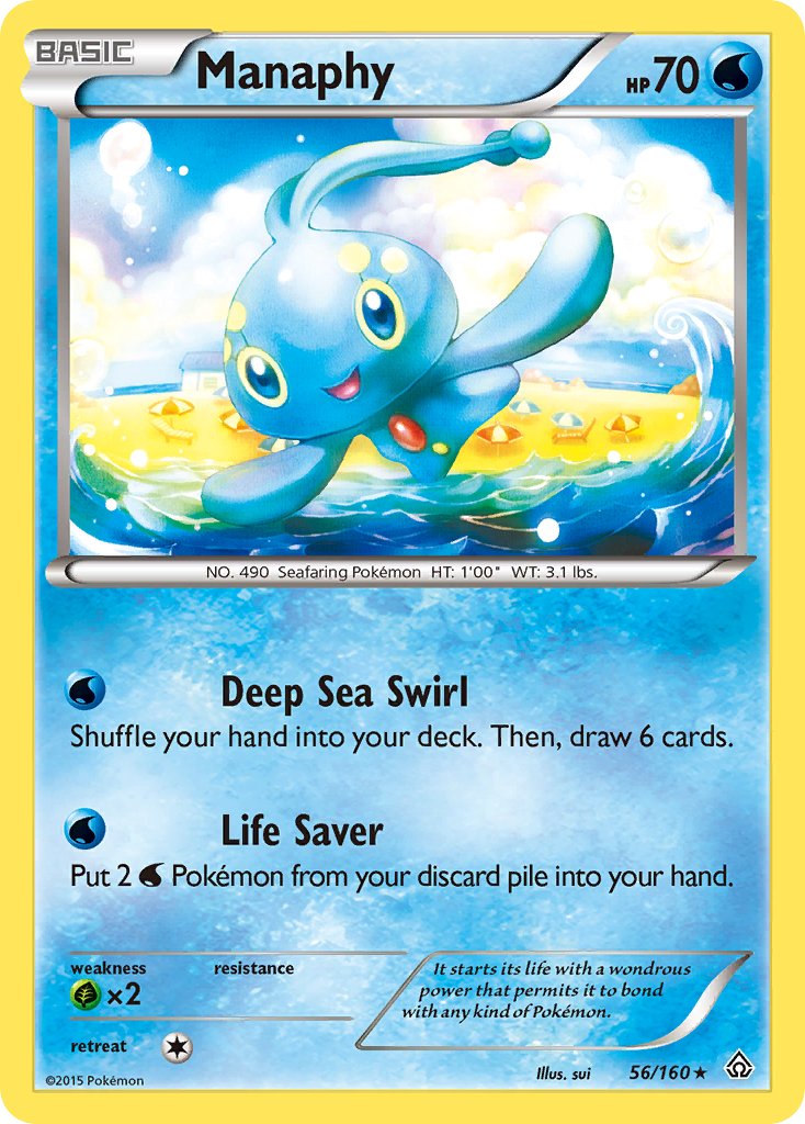 Manaphy (56/160) (Battle Arena Deck Exclusive) (Theme Deck Exclusive) [XY: Primal Clash] | Good Games North
