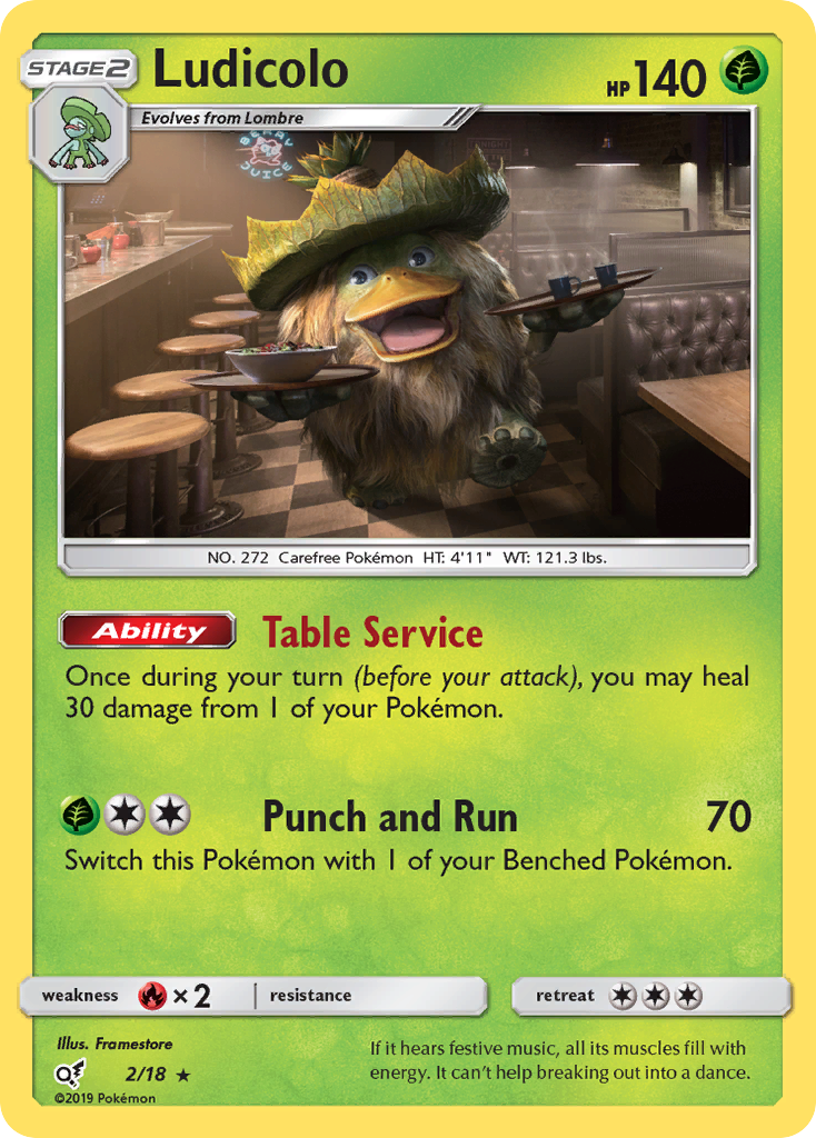 Ludicolo (2/18) [Sun & Moon: Detective Pikachu] | Good Games North