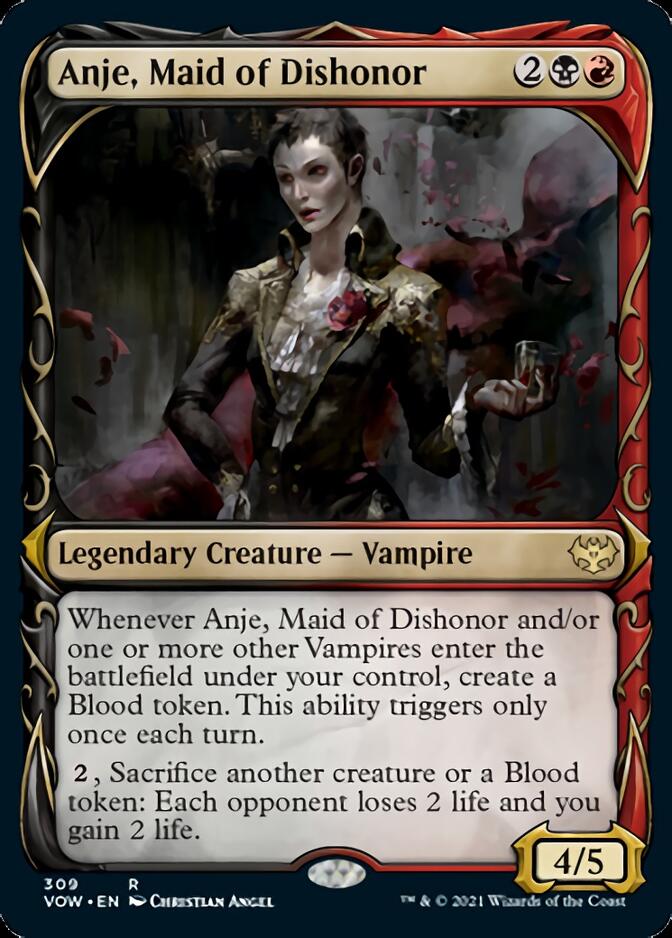 Anje, Maid of Dishonor (Showcase Fang Frame) [Innistrad: Crimson Vow] | Good Games North