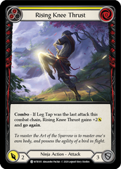 Rising Knee Thrust (Yellow) [U-WTR105] (Welcome to Rathe Unlimited)  Unlimited Rainbow Foil | Good Games North