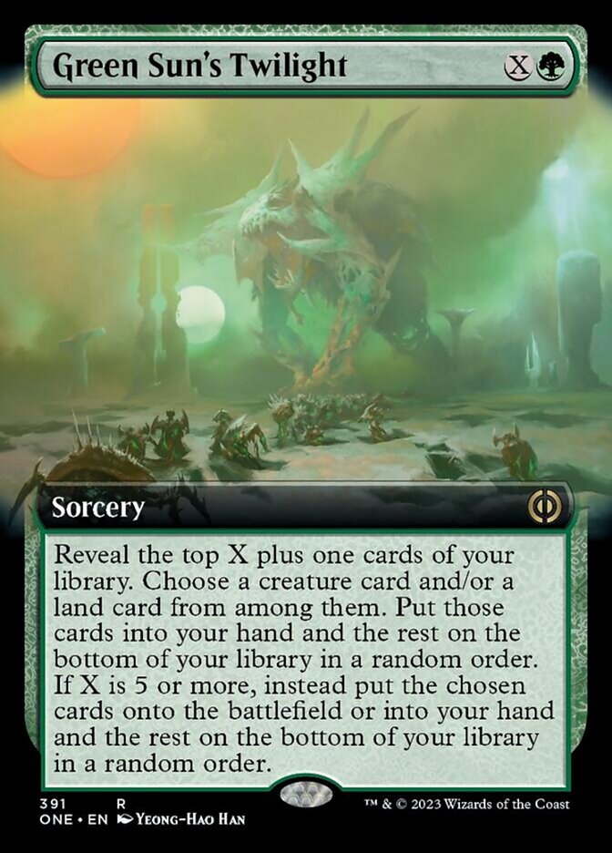 Green Sun's Twilight (Extended Art) [Phyrexia: All Will Be One] | Good Games North