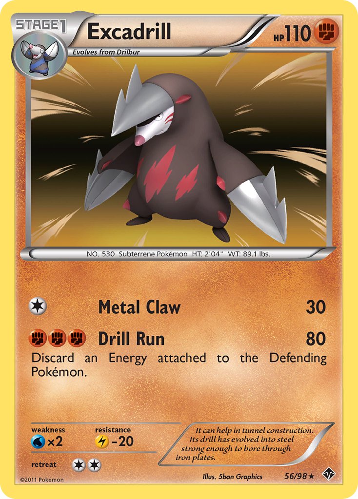 Excadrill (56/98) (Cosmos Holo) (Blister Exclusive) [Black & White: Emerging Powers] | Good Games North