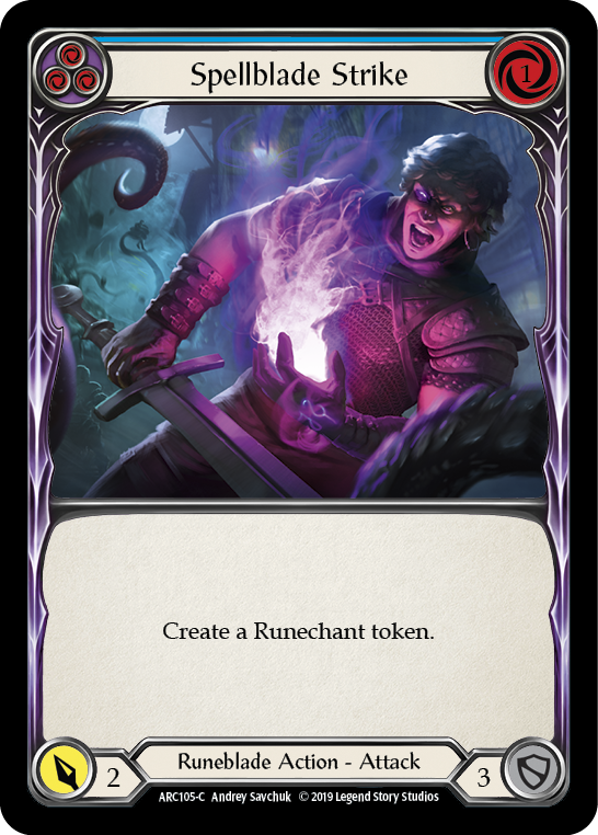 Spellblade Strike (Blue) [ARC105-C] 1st Edition Rainbow Foil | Good Games North