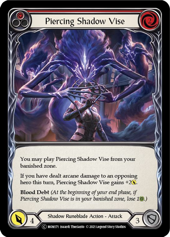 Piercing Shadow Vise (Red) [U-MON171-RF] Unlimited Rainbow Foil | Good Games North