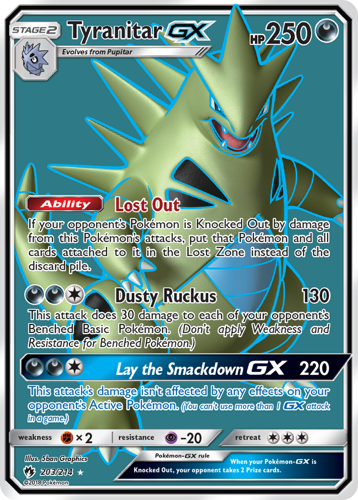 Tyranitar GX (203/214) [Sun & Moon: Lost Thunder] | Good Games North