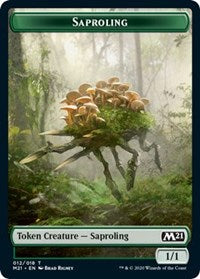 Saproling // Zombie Double-sided Token [Core Set 2021 Tokens] | Good Games North