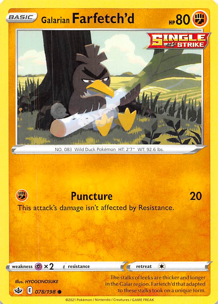 Galarian Farfetch'd (078/198) [Sword & Shield: Chilling Reign] | Good Games North
