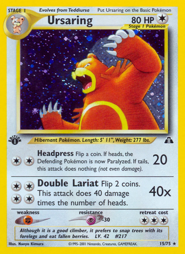 Ursaring (15/75) [Neo Discovery 1st Edition] | Good Games North