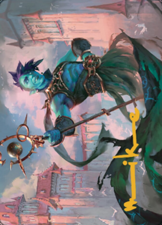 Haughty Djinn Art Card (Gold-Stamped Signature) [Dominaria United Art Series] | Good Games North