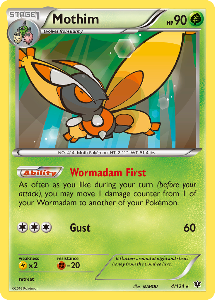 Mothim (4/124) [XY: Fates Collide] | Good Games North