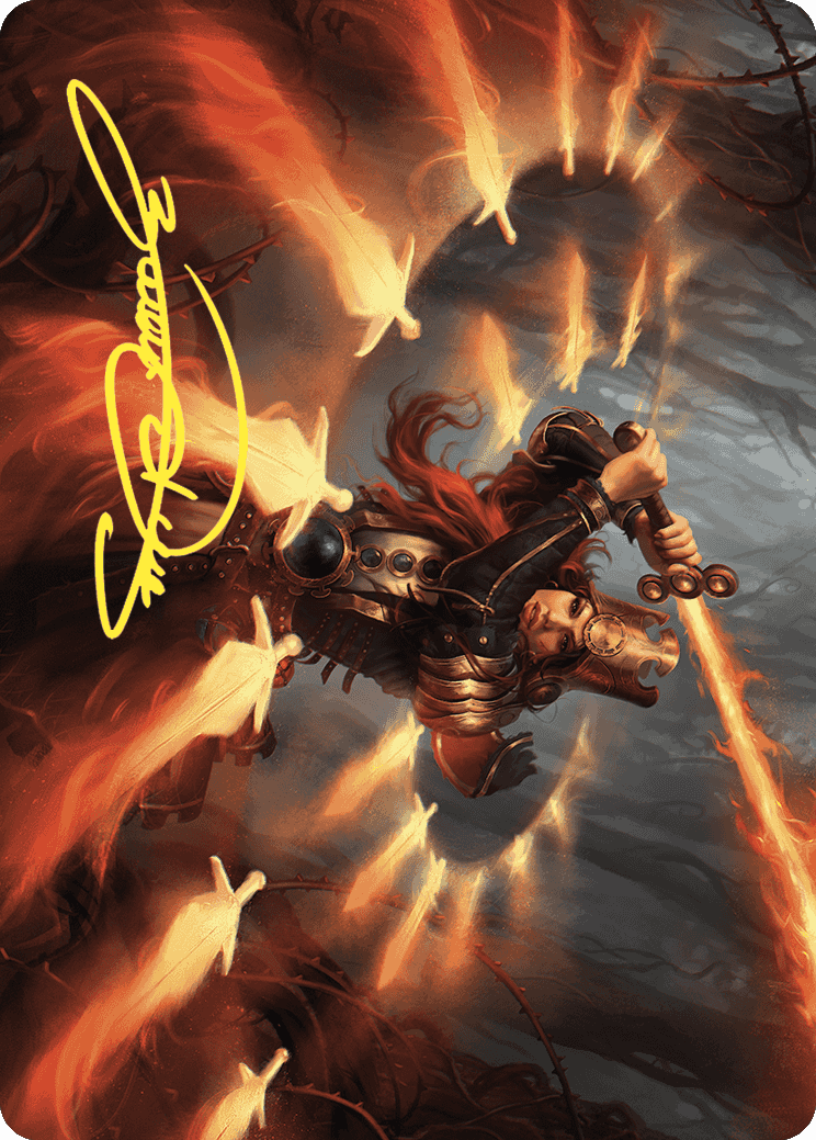 Heartflame Duelist Art Card (Gold-Stamped Signature) [Wilds of Eldraine Art Series] | Good Games North