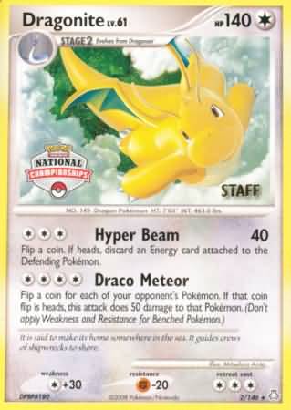 Dragonite (2/146) (National Championship Staff) [Diamond & Pearl: Legends Awakened] | Good Games North