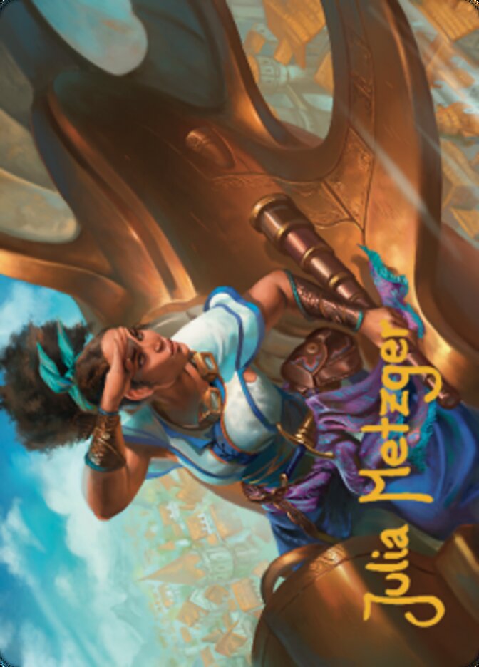 Talas Lookout Art Card (Gold-Stamped Signature) [Dominaria United Art Series] | Good Games North