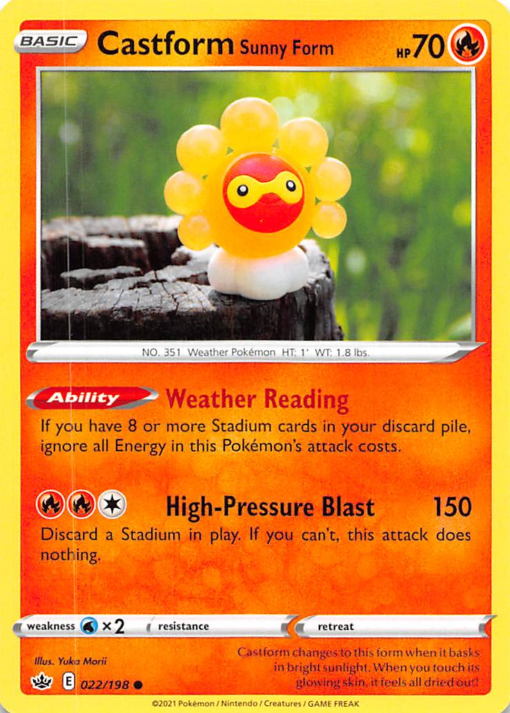 Castform Sunny Form (022/198) [Sword & Shield: Chilling Reign] | Good Games North