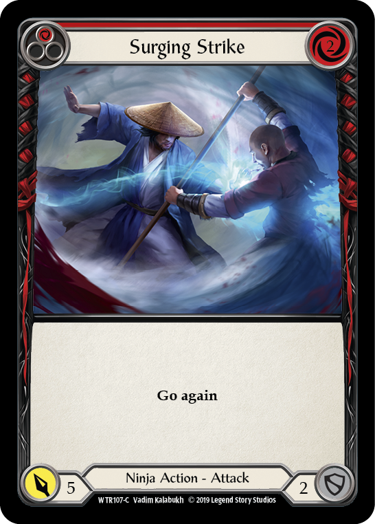 Surging Strike (Red) [WTR107-C] Alpha Print Rainbow Foil | Good Games North