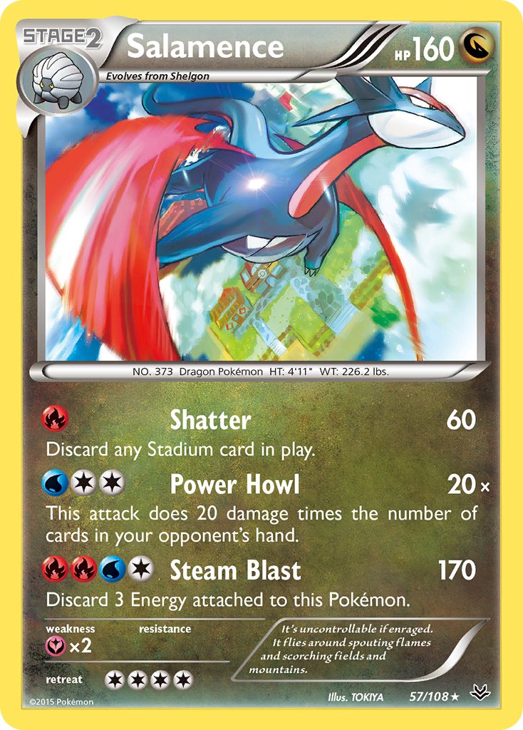 Salamence (57/108) (Theme Deck Exclusive) [XY: Roaring Skies] | Good Games North