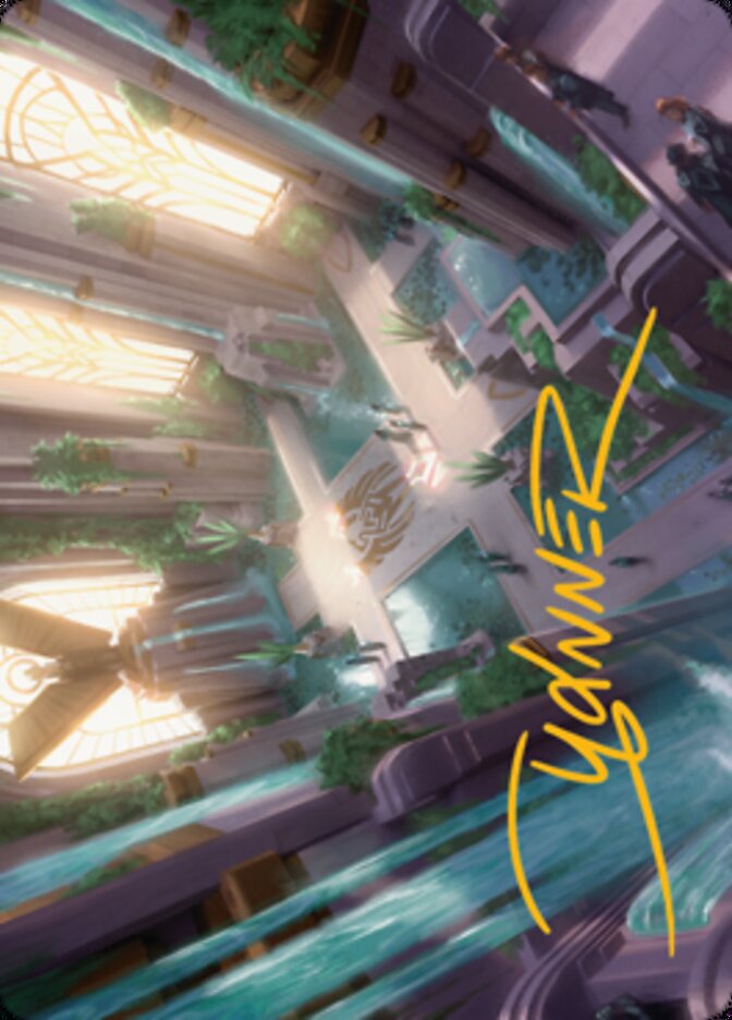 Spara's Headquarters Art Card (Gold-Stamped Signature) [Streets of New Capenna Art Series] | Good Games North