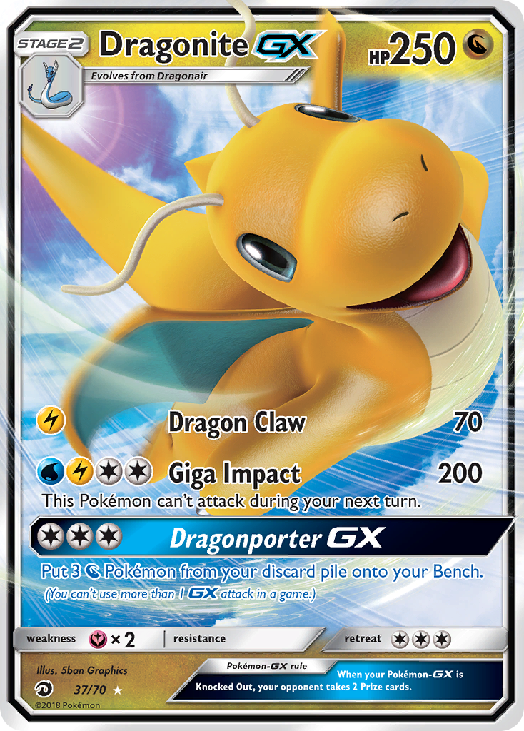 Dragonite GX (37/70) [Sun & Moon: Dragon Majesty] | Good Games North