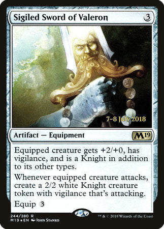Sigiled Sword of Valeron [Core Set 2019 Promos] | Good Games North