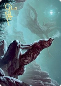 Sarulf's Packmate Art Card (Gold-Stamped Signature) [Kaldheim: Art Series] | Good Games North