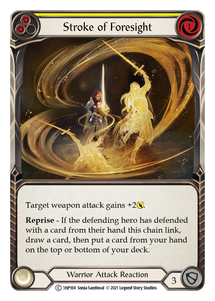Stroke of Foresight (Yellow) [1HP169] | Good Games North