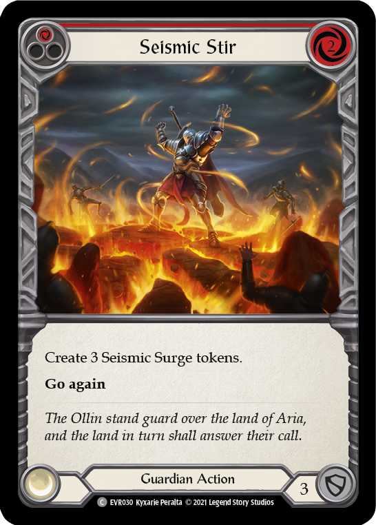 Seismic Stir (Red) [EVR030] (Everfest)  1st Edition Rainbow Foil | Good Games North