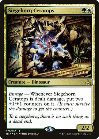 Siegehorn Ceratops [Rivals of Ixalan Promos] | Good Games North