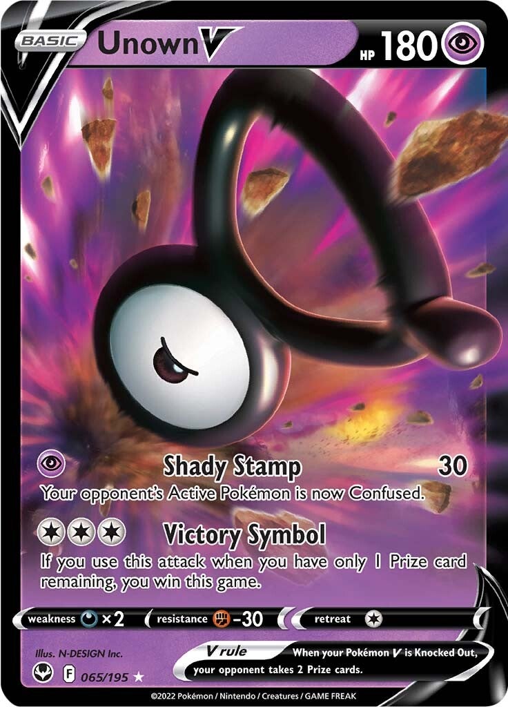 Unown V (065/195) [Sword & Shield: Silver Tempest] | Good Games North