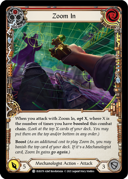 Zoom In (Red) [EVR079] (Everfest)  1st Edition Rainbow Foil | Good Games North