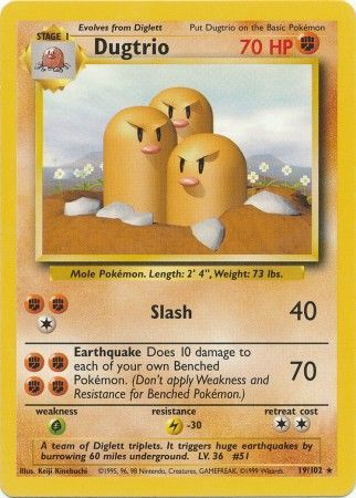 Dugtrio (19/102) [Base Set Unlimited] | Good Games North