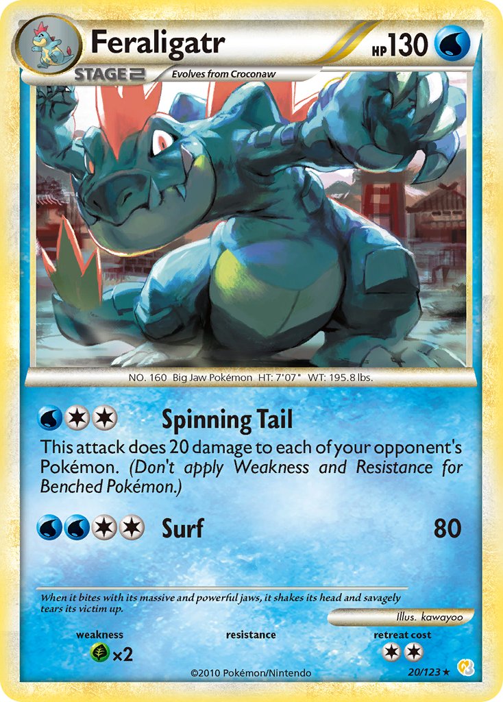 Feraligatr (20/123) (Theme Deck Exclusive) [HeartGold & SoulSilver: Base Set] | Good Games North